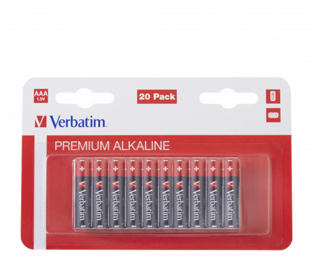 VERBATIM Premium Alkaline LR3 AAA (20 szt.) 49876 - 1282372 - zdjęcie